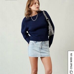 NWTs Pacsun | Bella Stretch Mid Rise Denim Mini Skirt